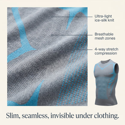 Veilor ice-silk knit fabric close-up: ultra-light, breathable mesh, 4-way stretch compression
